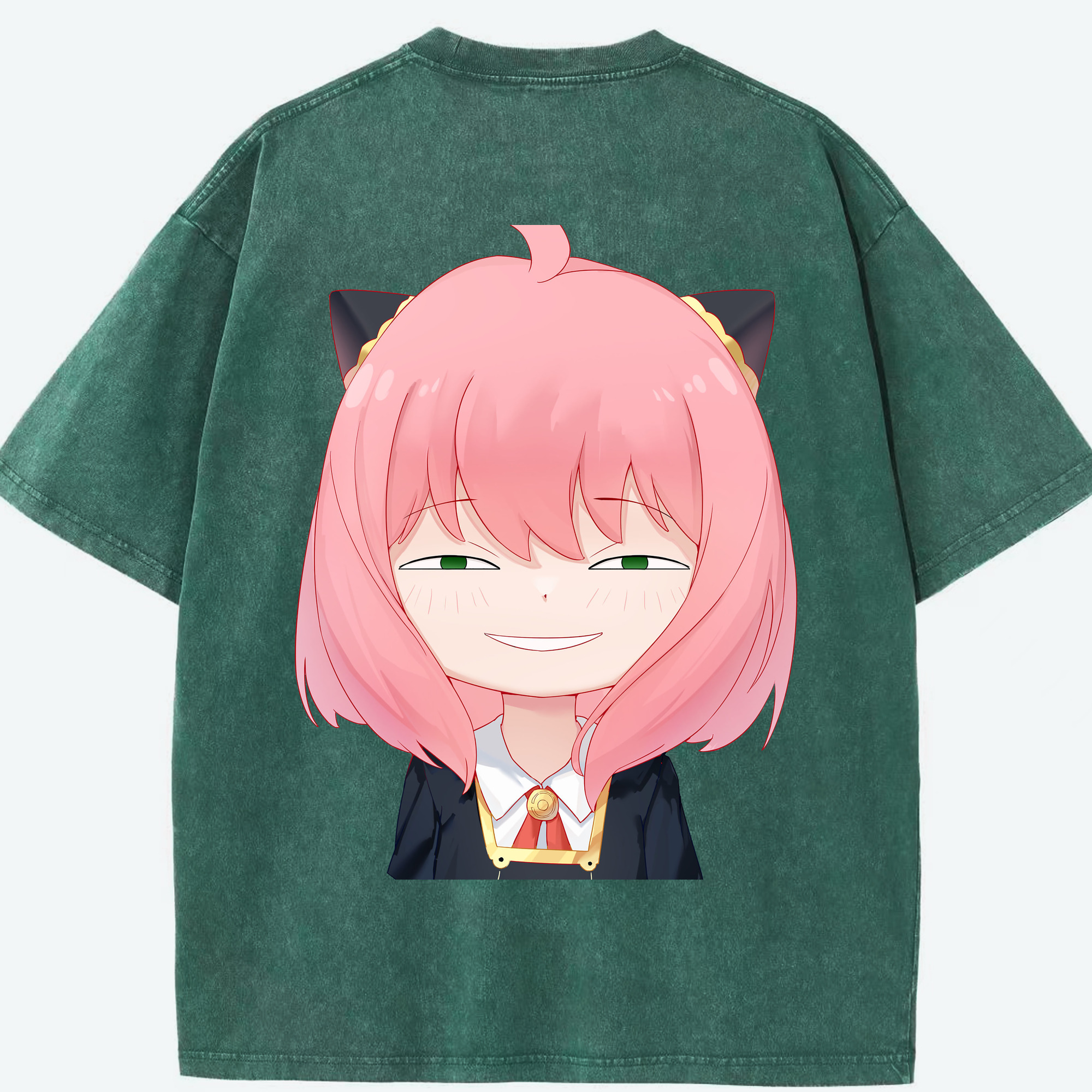 （画像用） SPY×FAMILY间谍家家酒 綿100% ヴィンテージ風 半袖Tシャツ（背面プリント）